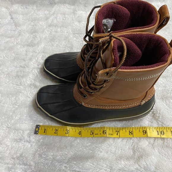 Aldo Men's Black & Brown Lace Up Outdoor Mid-Calf Waterproof Duck Boot Size US 6 - Picture 8 of 8